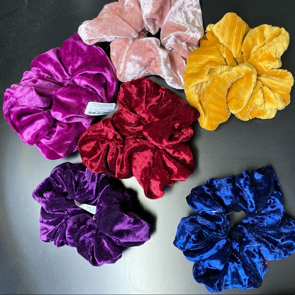 Velour scrunchie bundle